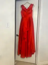 Used once - Stain red dress wedding guest, prom, graduation 