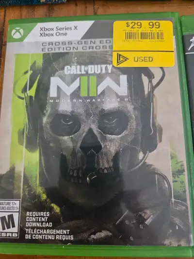I am offering used Xbox One games, including Tom Clancy's Rainbow Six Siege and Call of Duty Modern...