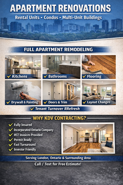 Apartment Renovations – Rental Units, Condos, View more