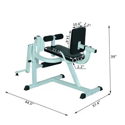 Leg Extension and Leg curl exercise machine for workout fitness. its base assembled need measure for...
