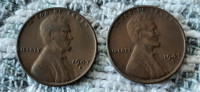 1947D and 1947S US Pennies