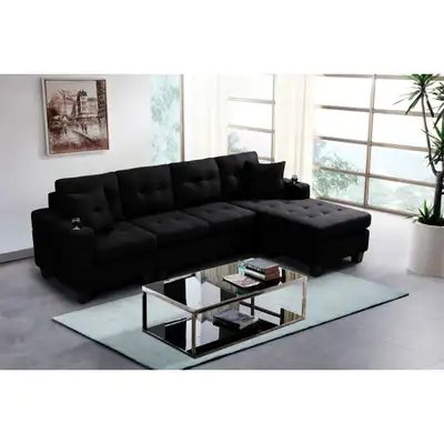 End-of-Season Sofa Sale 4-Seater Sectional Sofa Couch Reversible, View more