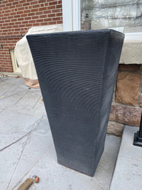 Tall black planter resin / plastic 
