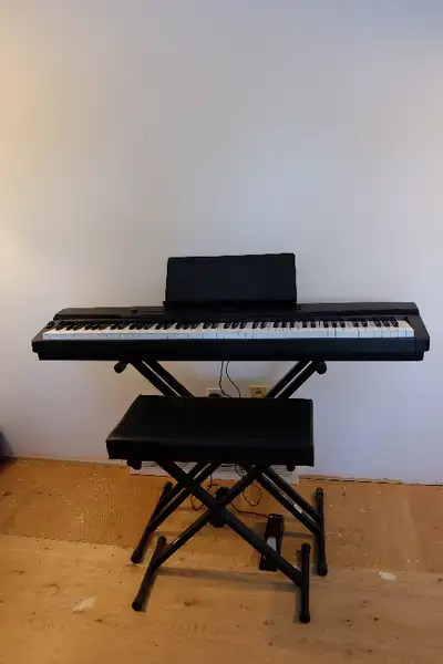 Casio PX-330BK 88 Key Weighted Keyboard. Nearly new condition, comes with stand, one pedal, and pian...