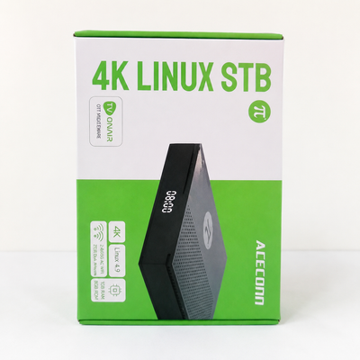 Upgrade your home entertainment with this Aceconn 4K Linux STB, featuring 4K 60fps HDR10 support, a...