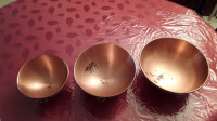$ 15 each Three mixing copper bowls for kitchen or restaurant
