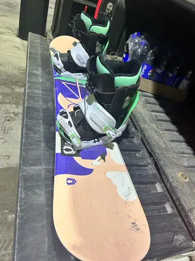 Snowboard with boots, View more
