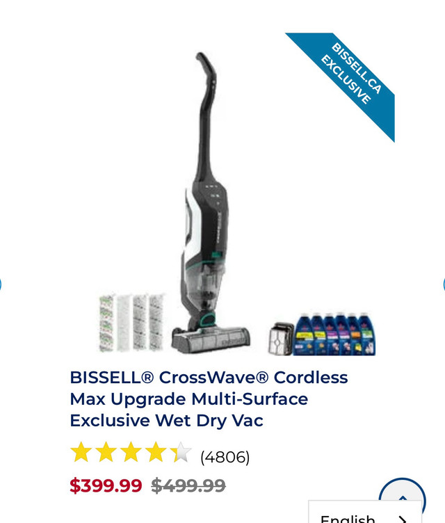 BISSELL Crosswave Cordless wet/dry vac in Vacuums in Oakville / Halton Region