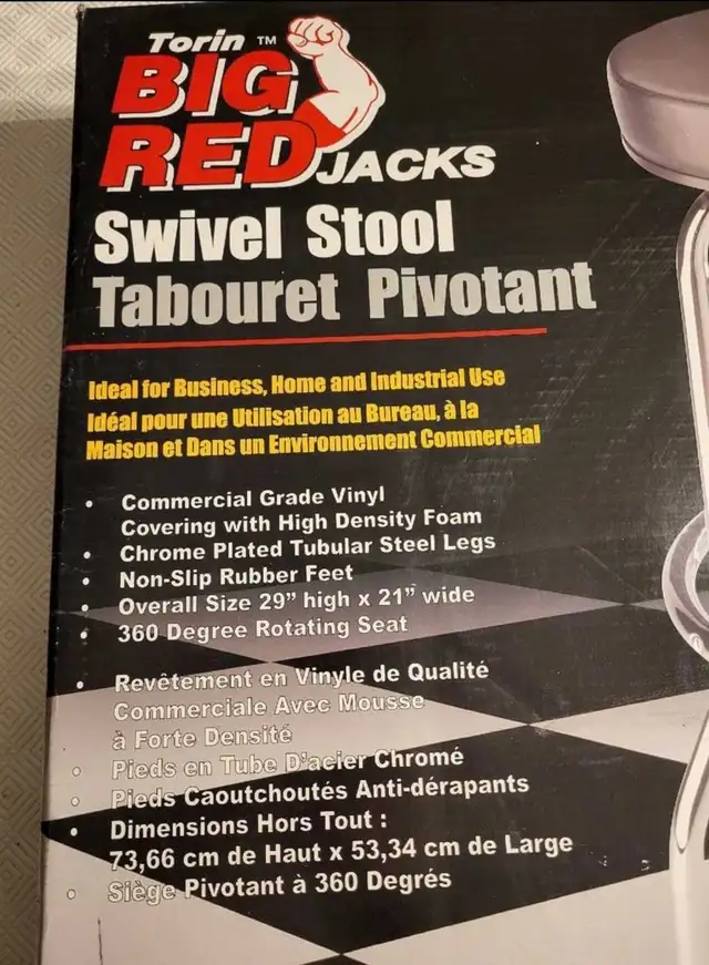 Big Red Swivel Stool in Chairs & Recliners in Mississauga / Peel Region - Image 4
