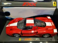 1:18 Diecast Hot Wheels Elite Ferrari FXX Rosso Red White