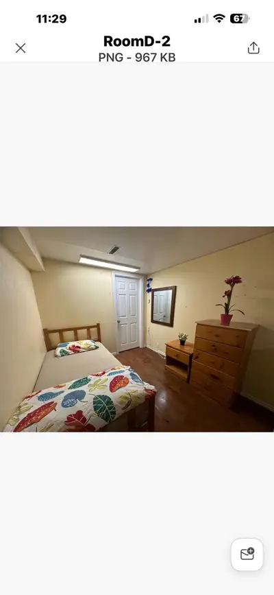 Furnished Private Room For Rent in Walkout Basement for a Female Tenant from 1st APRIL in Mississaug...