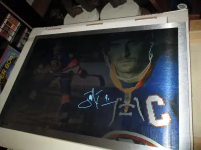 John Tavares Signed Etched Metal Lithograph COA Frameworth, View more