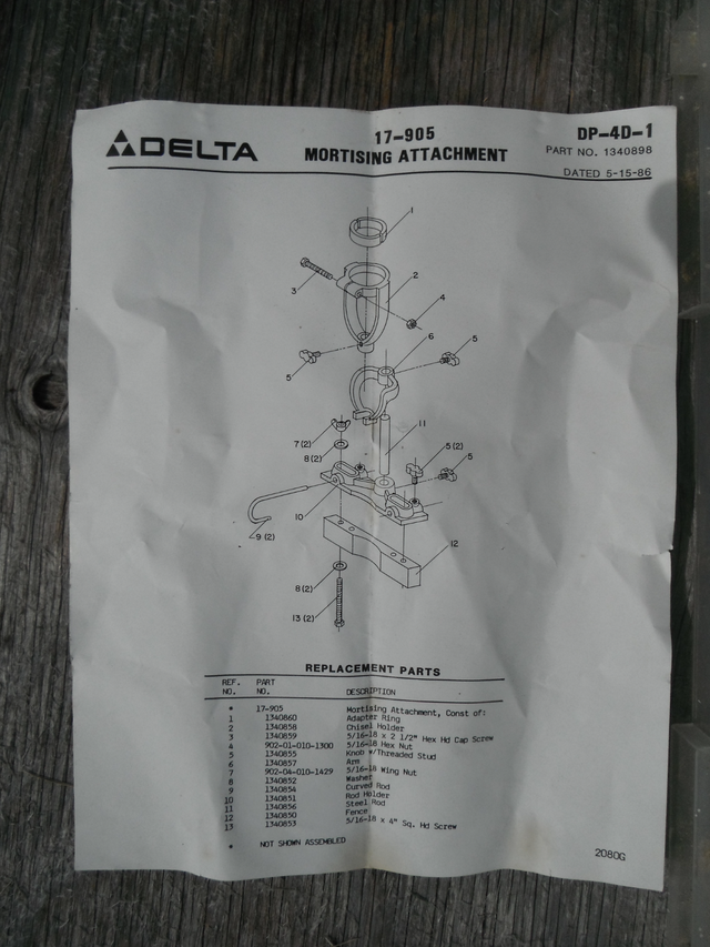 Delta mortising attachment and guide  17-905603676007833292801