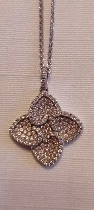 VINTAGE 925 STERLING SILVER NECKLACE, View more