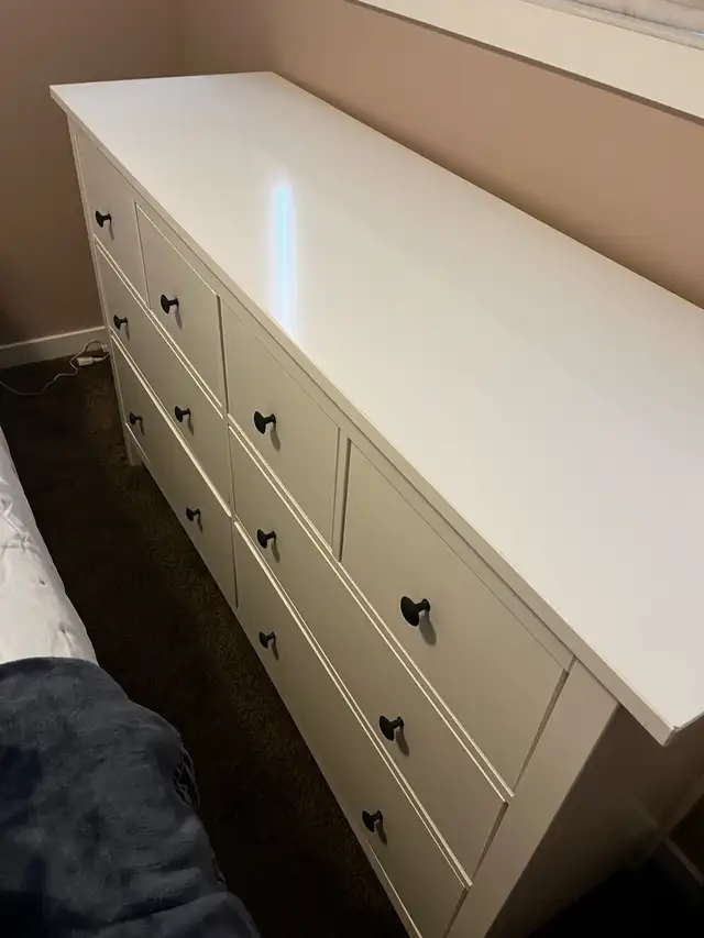 IKEA white dresser with 8 drawers