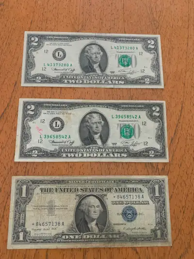 US 1$ & 2$ bills for sale, View more