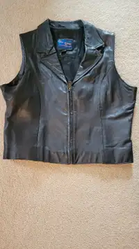 Women's Leather Vest (xl) 