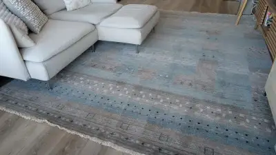 Large Blue/Gray Carpet - Almost New - 235X315cm - 7'8"X10'4", View more
