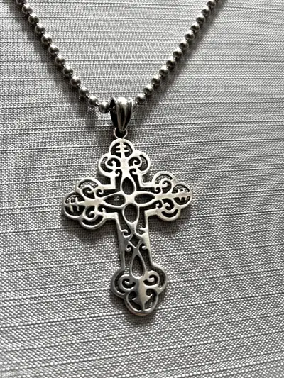 Vintage Sterling Silver Cross , View more