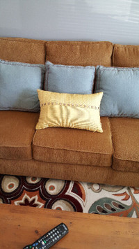 Light blue toss cushions