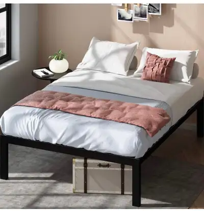 Up for sale is another great deal on a Zinus bedframe. This time it's the Lorrick QuickSnap in full...