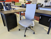 Grey Executive Office Task Chair - Commercial Grade 3 - High-Bac