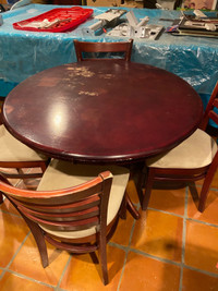 Round table and chairs furniture dining kitchen set