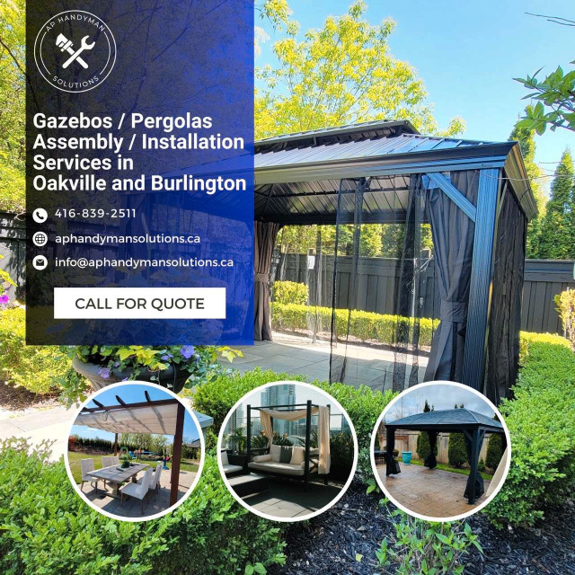 Gazebo Installation  in Patio & Garden Furniture in Oakville / Halton Region