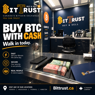 Mississauga BTC Desk - Buy or Sell Bitcoin In Person, View more