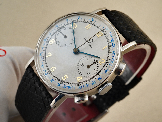 VINTAGE OMEGA 2393/3 CHRONOGRAPH LEMANIA 15 TL CALIBER 37MM SS in Jewellery & Watches in City of Toronto