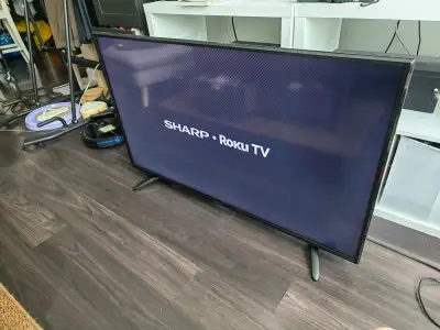 Sharp LC-50LBU591C 50-inch 4K UHD Roku smart TV, View more