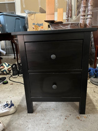 Black Wooden End Table