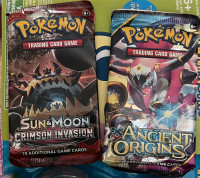 Pokemon Ancient Origins & Crimson Invasion booster packs