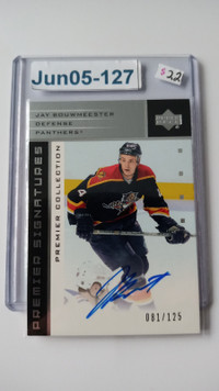 2002-03 Premier Collection Signatures Silver 125 Jay Bouwmeester