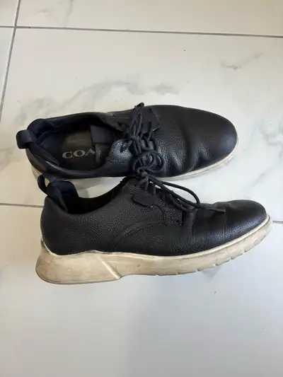 Coach Men Size 8.5 Black Leather Casual Dress Shoes, View more