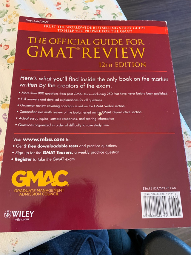 GMAT official guide 12th Edition in Textbooks in City of Toronto - Image 2
