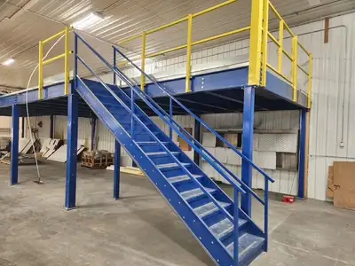 70FT LONG MEZZANINE FOR SALE, HEAVE DUTY DESIGN FOR HEAVY WEIGHT LOADS Made by ARCFORCE 35FT 6” x 20...