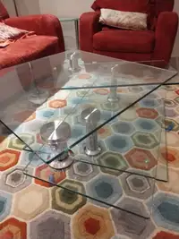 Living Room Glass table, rotating table