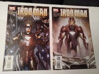 2 different Iron man comic books in good condition 