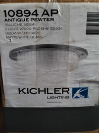 Kichler Antique Pewter ceiling lights x2