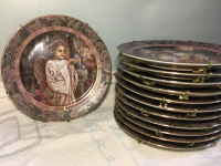 Full Set 12 Bradford Exchange Gardens Of Innocence Plates 1993