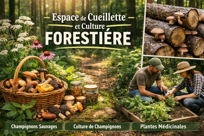 Je loue un espace forestier privé destiné à la cueillette sauvage et à la culture en sous‑bois. Avec...