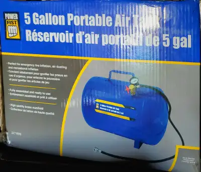 BRAND NEW IN UNOPENED BOX 5GAL PORTABLE AIR PRESSURE TANK, View more
