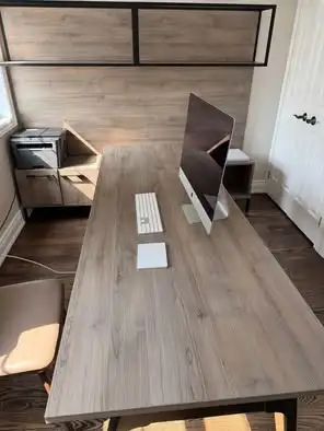 Office desk and wall unit - Like New, View more