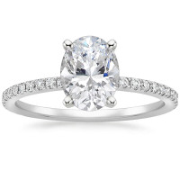 1.25 Ct, L/VS1  Oval Lab - Created Diamond Engagement Ring