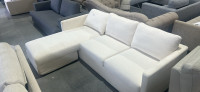 Brand new fabric sectional with reversible chaise