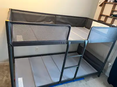 Selling an ikea kids bunk bed. Like new. Currently taken apart and stored. Comes with all hardware....