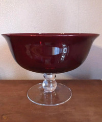 Partylite ruby red candle holder/bowl