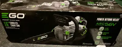 Ego+ 56V 40cc 16 in Lithium Ion Cordless Chainsaw BNIB Tool Only, View more