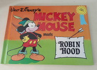 Walt Disney's Mickey Mouse Meets Robin Hood 1980 Hardcover Comic